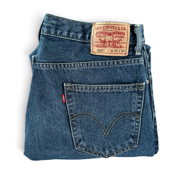 Levi's Other - Levis 550 Mens Jeans 36x30 Relaxed Fit Medium Wash Blue 100% Cotton Denim
